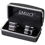 square shaped cufflinks.