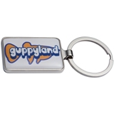 Metal key ring - choose between laser engraving of a full colour