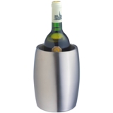 Double-walled stainless steel ice bucket/wine cooler.