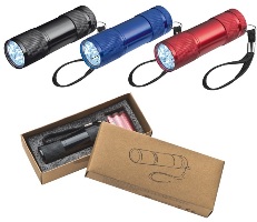 Aluminium torch with batteries