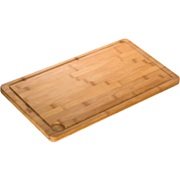 XXL bamboo cutting board,channelled edges to collect fluids.