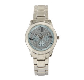 Lustre Silver & Blue Watch