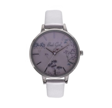 Flounce Silver & White Watch
