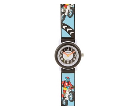 3-D - Motocross (Black & Blue) Kids Watch