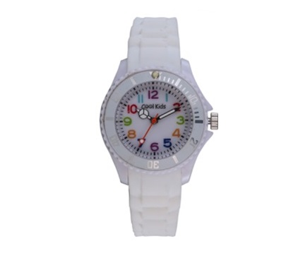 Neon Resin White Kids Watch