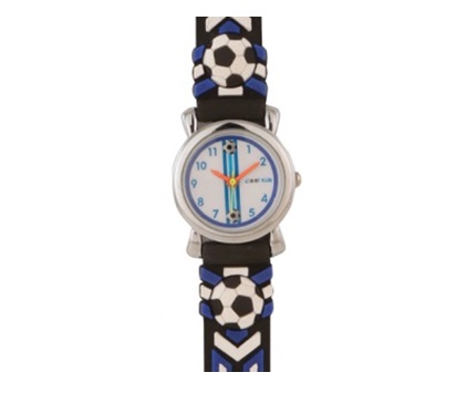 3-D Soccer Blue Kids Watch