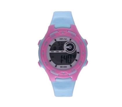 Digital Mid-size 30M WR Aqua Blue Kids Watch