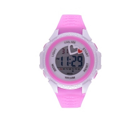 Sweethearts Mid-Size Digital 30M WR Purple Kids Watch