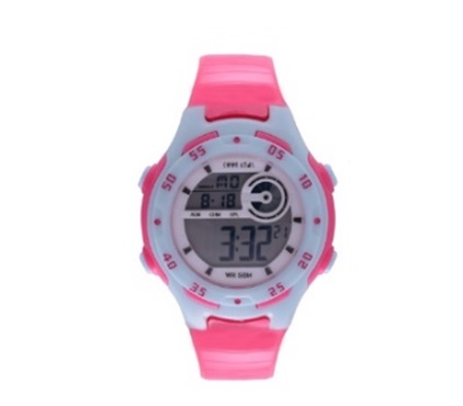 Soda Mid-Size Digital 50M WR Pink Kids Watch