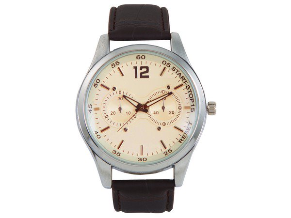 Oxford Analogue Wrist Watch - Black Strap, Silver Face