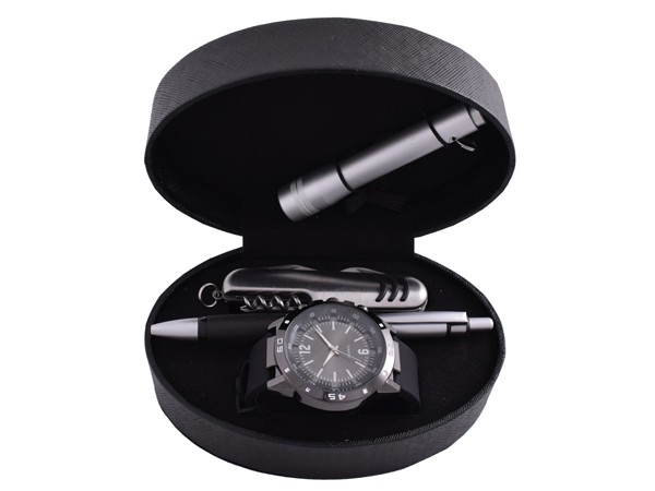Military Survival Gift Set with watch, Pen, Torch and Pocket Kni