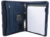 Crescent Ziparound Folder  - Avail in Black or Navy