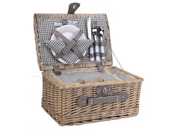 2-Person Wicker Picnic Basket