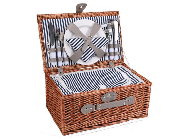 4-Person Wicker Picnic Basket