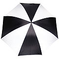 Golf Umbrella - Wooden Handle - Black and White