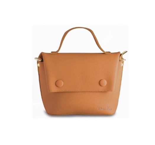 Penny Top Handle Flap Tan Handbag