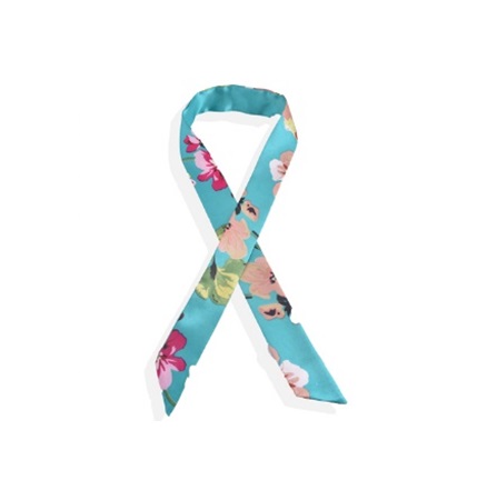 Wildflower  Handbag Scarf Turquoise