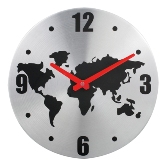 World Map Wall Clock