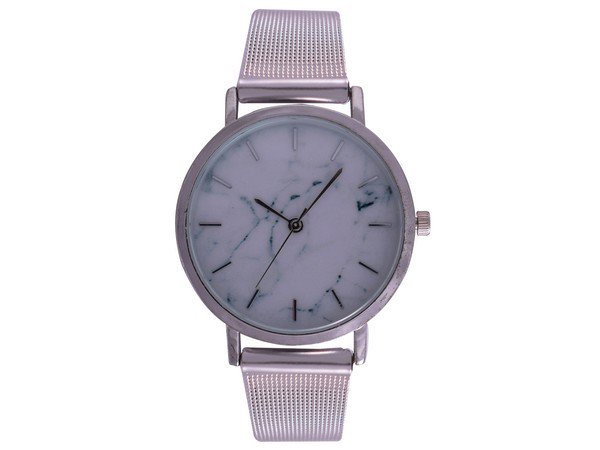 Ash White Wrist Watch - Silver Mesh