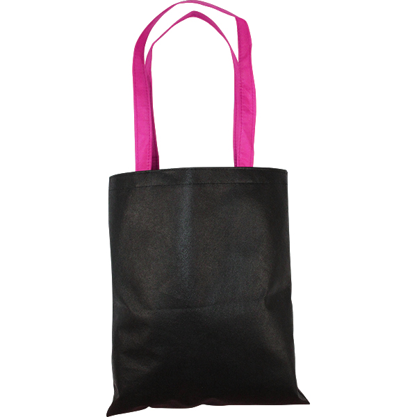 Shoulder shopper bag with colourful handles.  EACH (H)430 (W)360