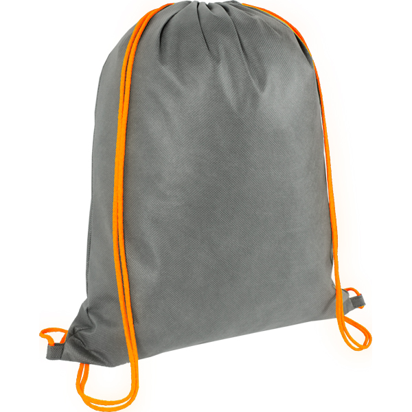Grey Drawstring bag With Coloured Cords. EACH (H)440 (W)330 mm