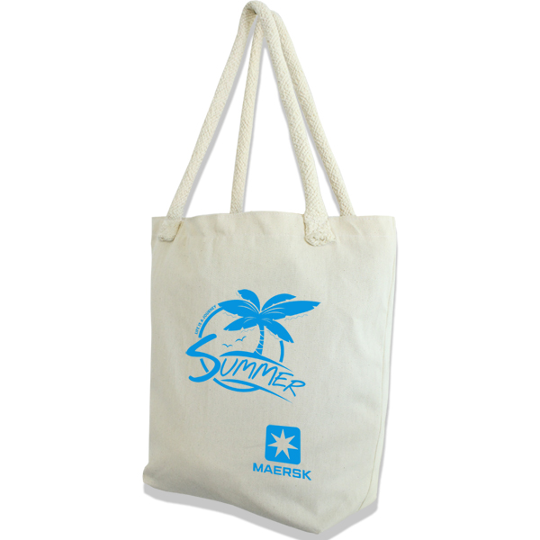 100% Cotton Eco-Friendly Beach Tote bag - EACH (H)430 (W)520mm