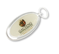 Plastic oval keyring