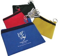 Coin purse keyring - Available in Red, Black or Blue