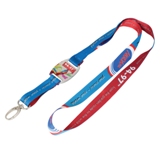 Dye sublimation lanyard with aluminium dome (20mm polyester)  -
