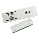 Rectangle name badge with magnet or pin