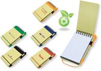 Eco notebook red includes pen - Min Order 100