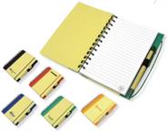 Friendly notebook green includes pen - Min Order 100