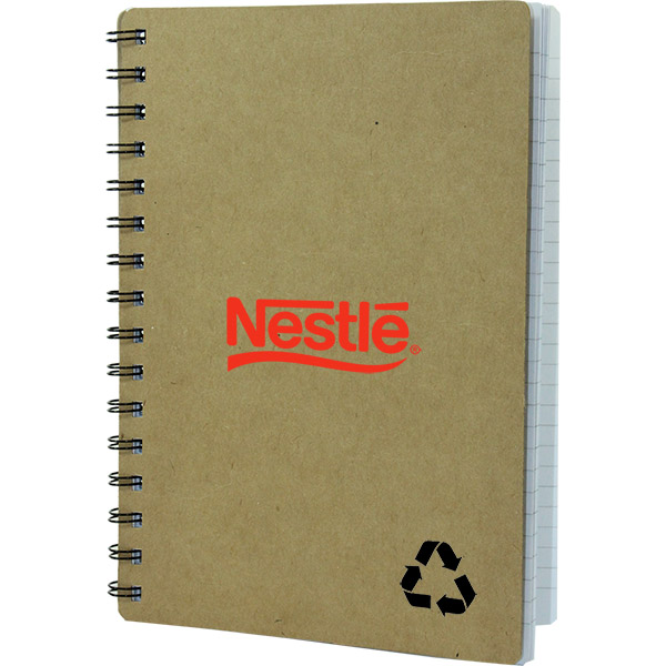 Sage A5 Eco Notebook with custom branded pages