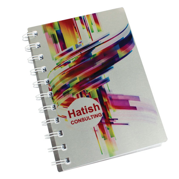 Metal Spiral bound notebook A6