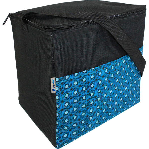 Shweshwe African Printed Long Island Cooler with pocket. Choose