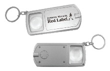 Magnifier torch keyring