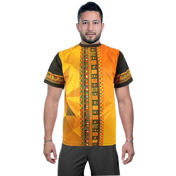 Mens Tribal African Design Crew Neck Tshirt