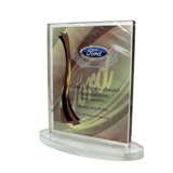 Truimph rectangle award including full color print