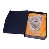 Conquest crystal award including full color print Conquest crystal award including full color print