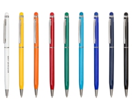 Slim Metal Stylus Pen - Avail in: White, Black, Orange, Red, Gre