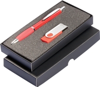 Swivel 8GB USB Flash Drive and Pen Set Technology - Availe in:Bl