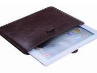 Stylo I-Pad Leather Sleeve with Tab Closure - Black; Tan - Suita