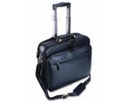 Leather Smartline Computer bag on Wheels - 15.4" - Black - Leath