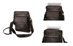 Leather Courier Cross Body BagBlack Leather Courier Cross Body BagBlack