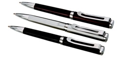 Field - Polo - Metal Ballpen - Brown; Silver; Black - Boxed