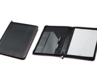 Polo - A4 Leather Zipper Folder/ Brown Trim Polo - A4 Leather Zipper Folder/ Brown Trim