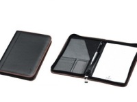 Polo - A5 Leather Zipper Folder/ Brown Trim Polo - A5 Leather Zipper Folder/ Brown Trim