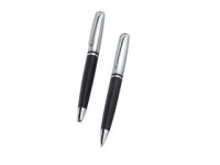 Panda Set Ballpen/Roller Set - Black - Boxed