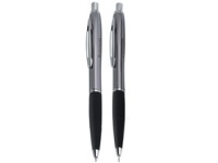 Vivo Set Ballpen/Pencil Set - Black; Silver; Gun Metal - Rubber