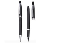 Turin Set - Metal Ballpen/Roller Set - Black - Boxed {PB843}